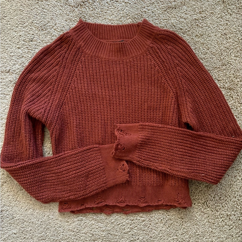 Distressed Knit Sweater